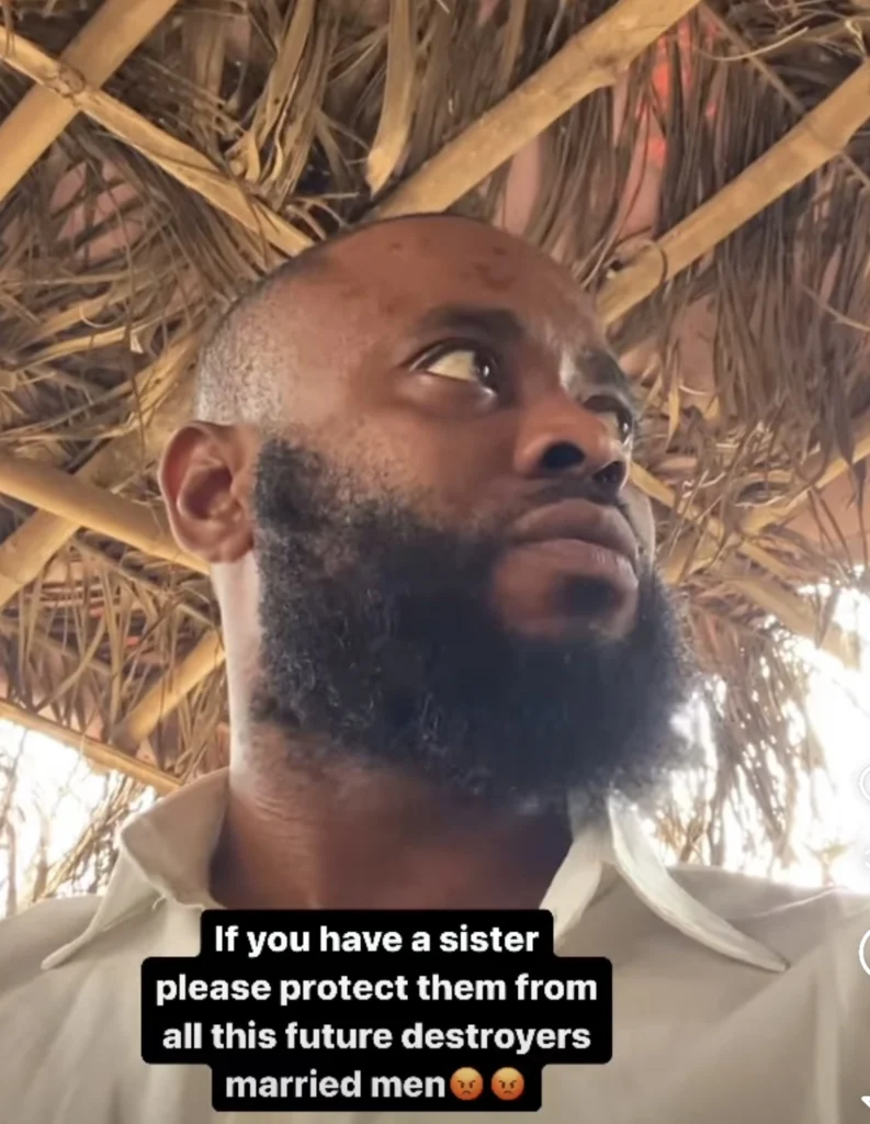 Nigerian man angrily cautions younger sister for entertaining a married man 