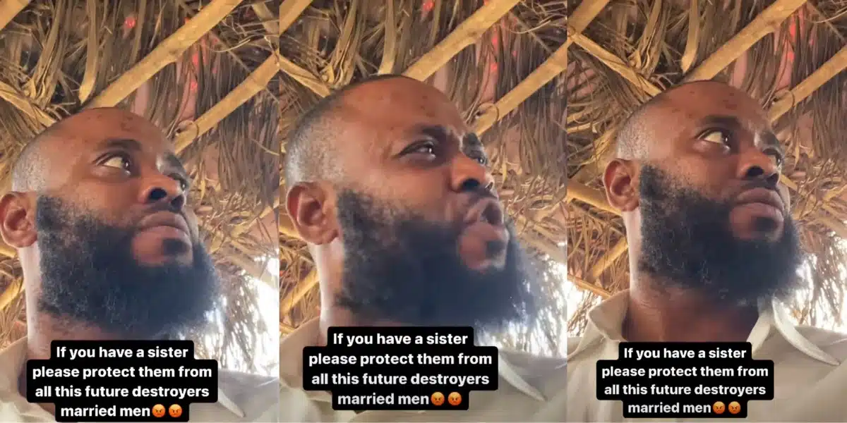 Nigerian man angrily cautions younger sister for entertaining a married man