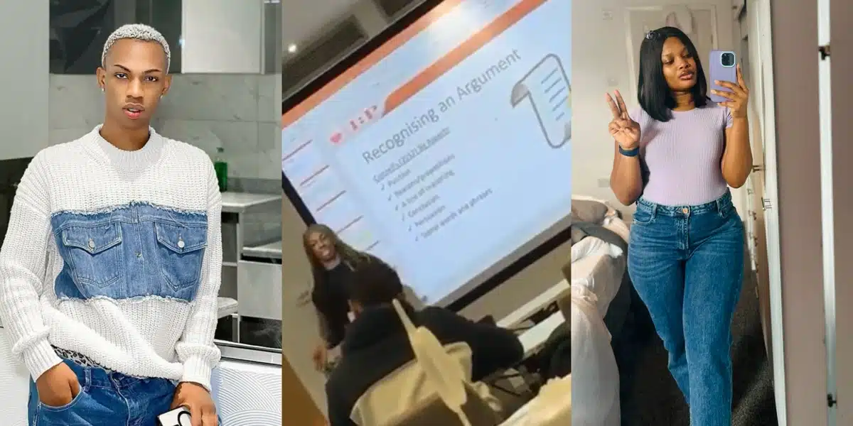 “Fake it till you make it” — Reactions as UK based Nigerian lady exposes James Brown for lying about studying in the country