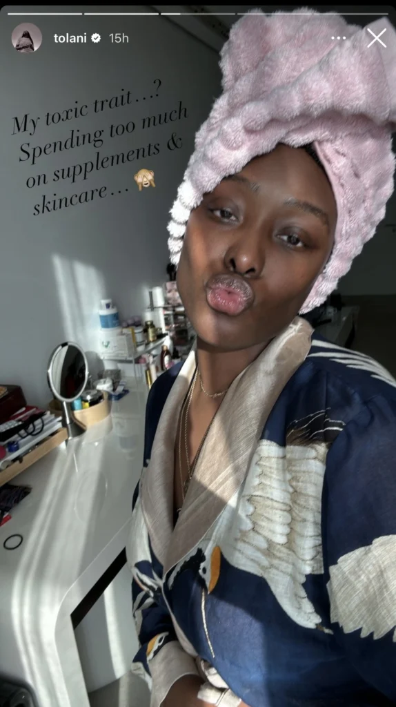 “This one na rich people problem” — Reactions as Tolani Otedola share her toxic trait