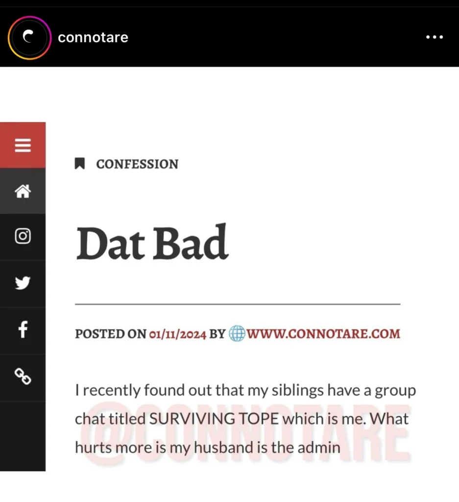 “Better change your bad character” — Netizens advise married woman who discovered group chat dedicated to surviving her 