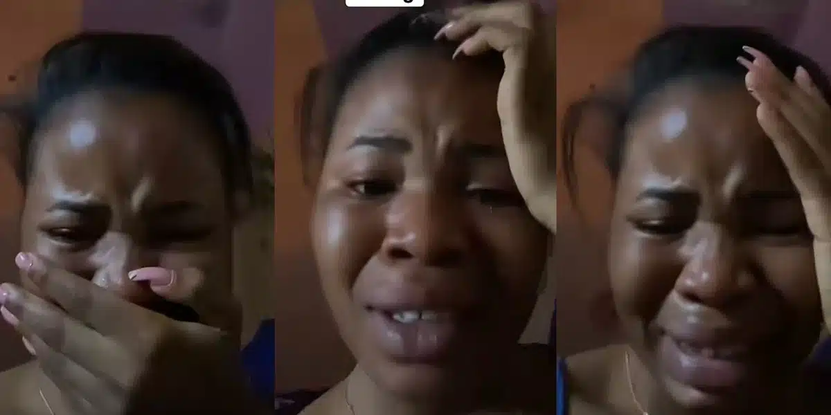 Lady breaks down in tears after boyfriend of 7 years marries another woman