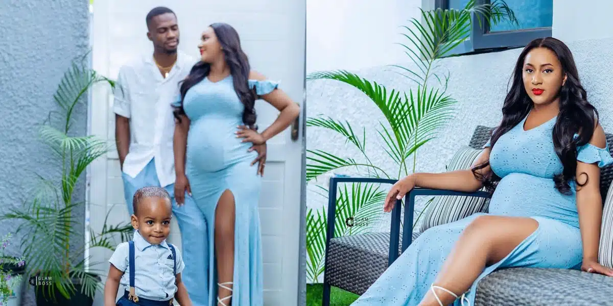 “Another star is coming” — Josh2Funny says as he shares photo of heavily pregnant wife, Bina