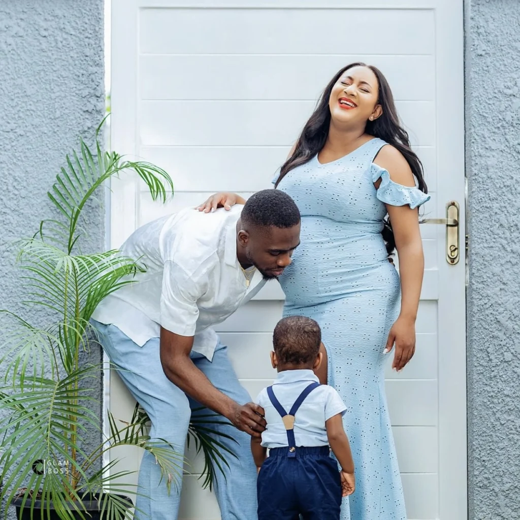 “Another star is coming” — Josh2Funny says as he shares photo of heavily pregnant wife, Bina
