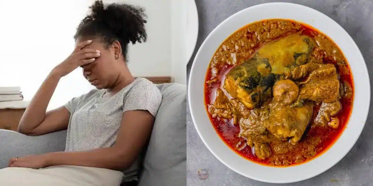 “Am I wrong” — Married woman asks as she cuts off friend who took Banga soup to her husband in his office