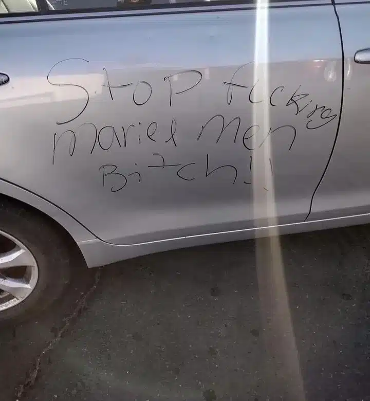 Lady shares how angry stranger demolished her sister’s car 