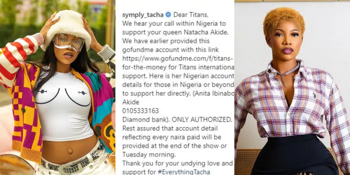 “The GoFundMe was created by my fans in my absence” — Tacha says as she claps back at trolls