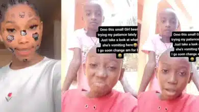 “Last born no dey rest for this world” — Lady shares funny video her younger sister made on her phone