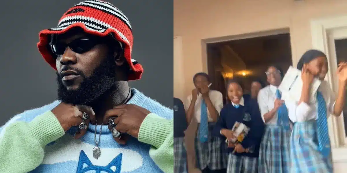 “You don give your cousin mouth for that school” — Odumodu Blvck share students excited reactions as he picks up his cousin from school