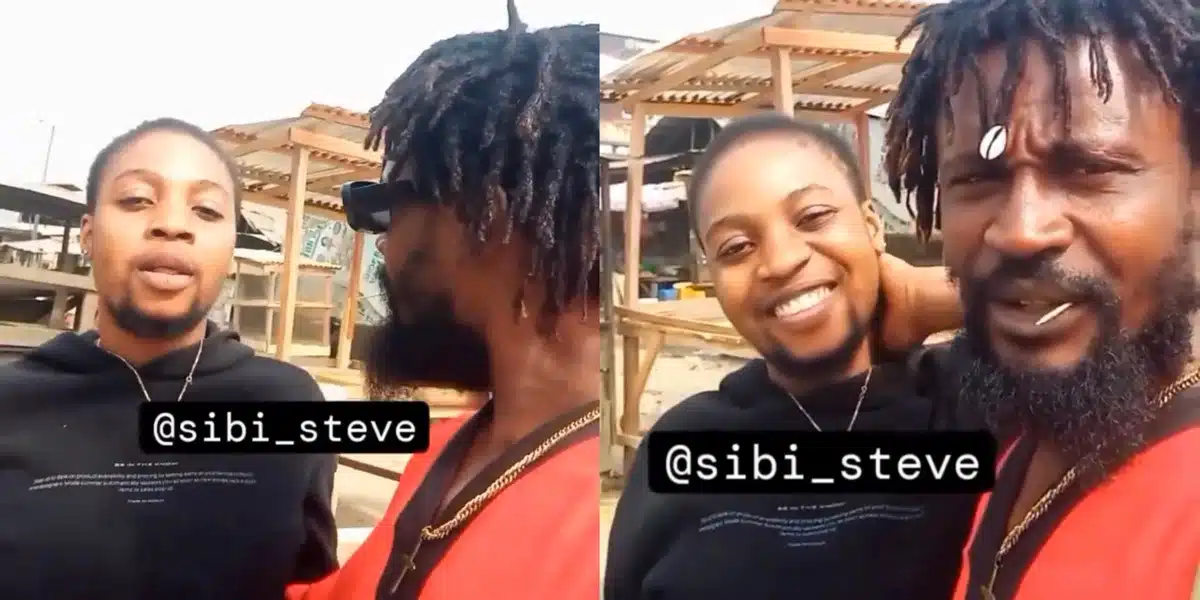 Man in disbelief as he finds lady with full facial hair