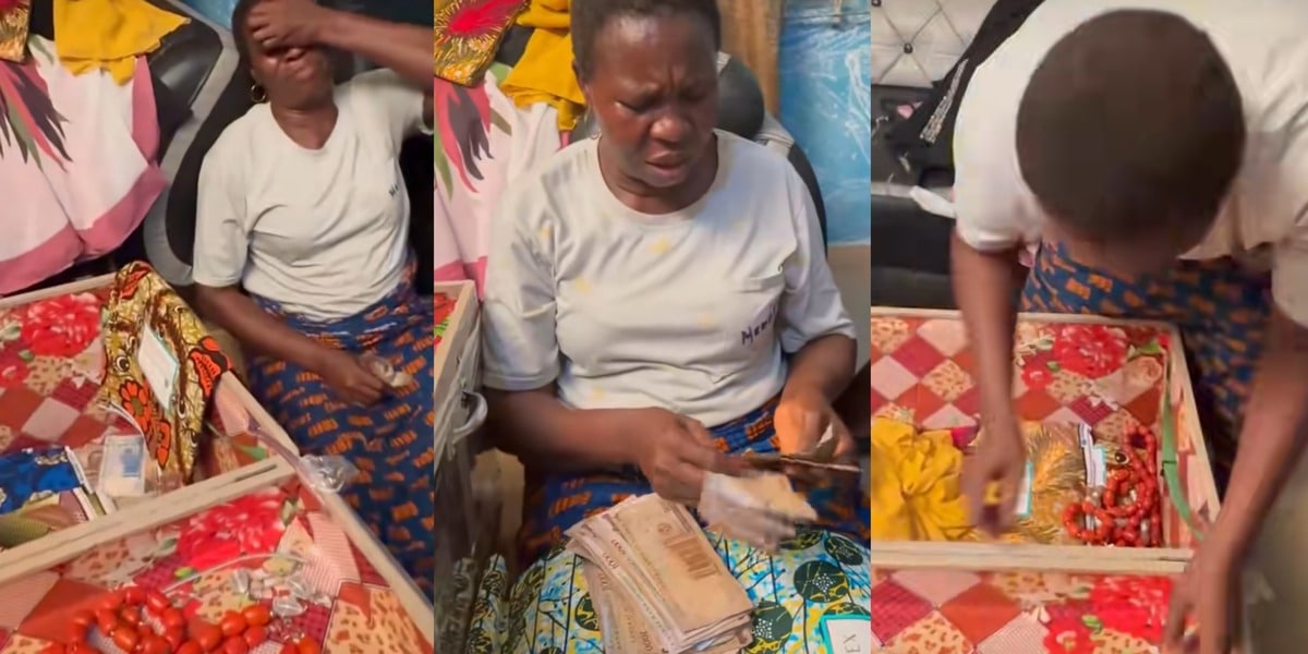 "I made my mom cry" - Man makes New Year unforgettable for mother as he gifts her a box filled with gifts