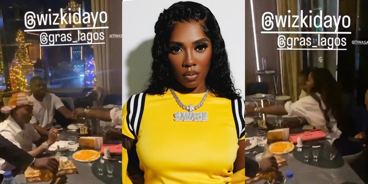 Drama as Tiwa Savage hangs out with Wizkid amid alleged beef with Davido