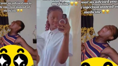 "She's dramatic" - Nigerian lady's hilarious reaction to an injection causes buzz on social media