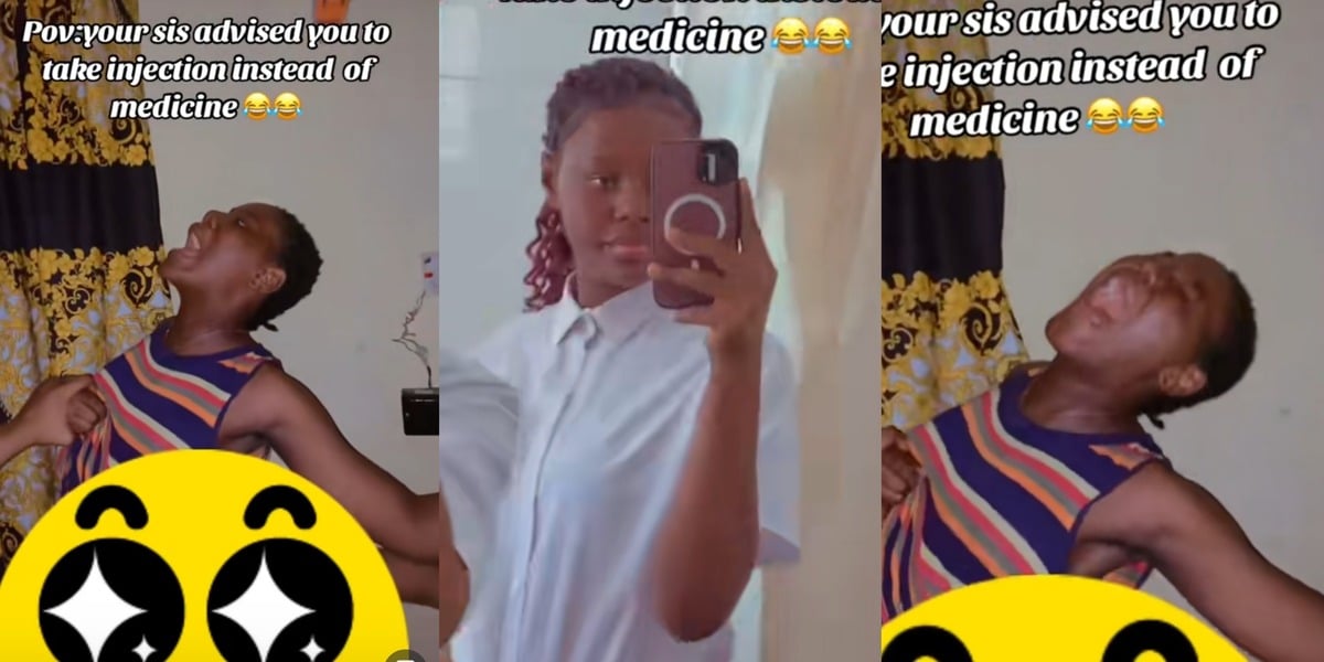 "She's dramatic" - Nigerian lady's hilarious reaction to an injection causes buzz on social media