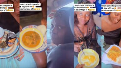 Heartwarming gesture as Nigerian lady goes above and beyond to care for her mother during one-day visit
