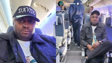 "Seat na seat" - Isreal DMW declares as he flew to the United Kingdom in ₦3 million economy class