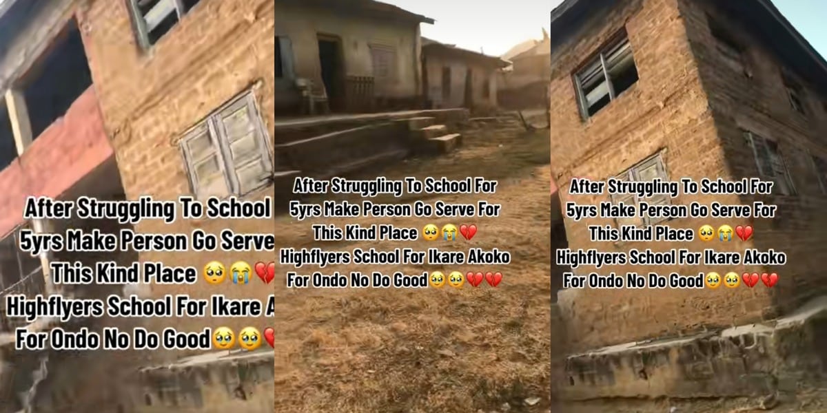 Heartbreak as youth corps member displays dilapidated PPA building after completing 5-year university degree