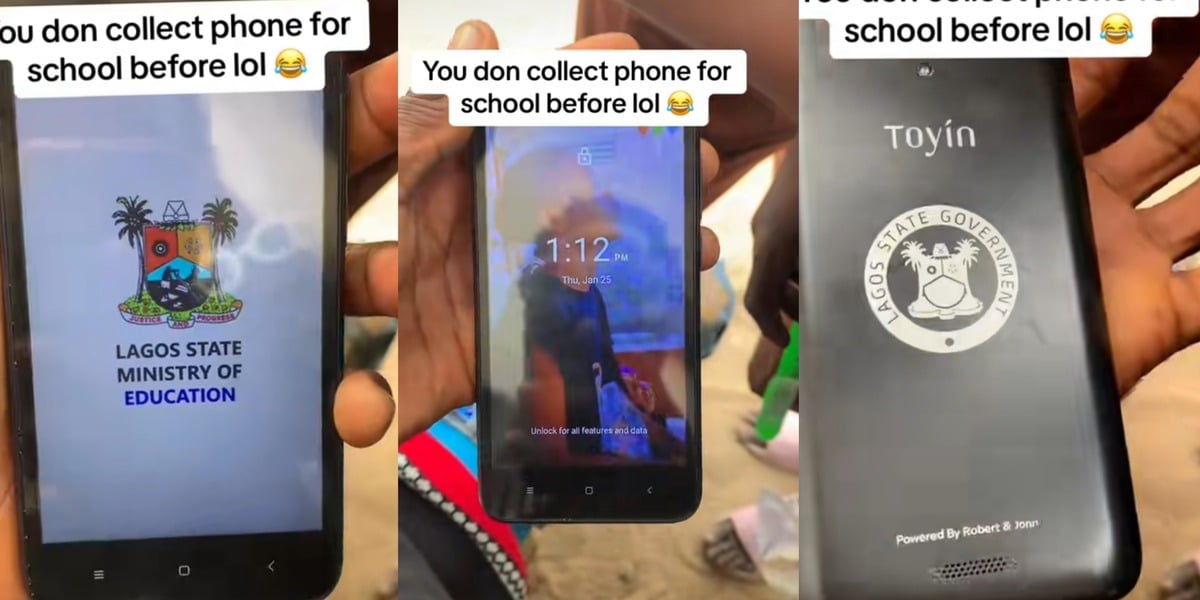 "You can’t play games, TikTok, Facebook and Whatsapp" - Lagos student displays government-issued mobile device