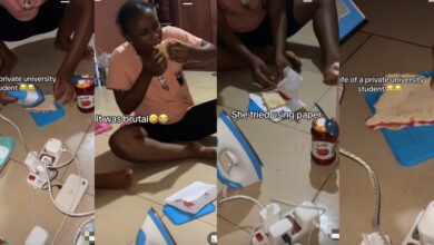 Nigerian student breaks the Internet as she uses a hot iron to make toasted bread