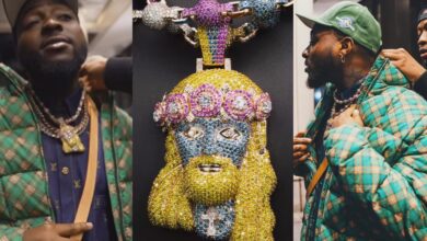 "001 in Africa" - Davido purchases multi-million naira Jesus pendant ahead of Timeless concert at O2 Arena