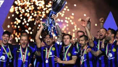 Inter beat 10-Man Napoli to clinch Italian Super Cup