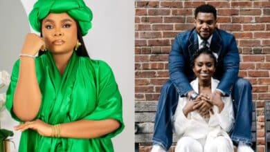 "If you annoy me I’d snatch her from you" – Bimbo Ademoye warns Kunle Remi, pens note to his wife