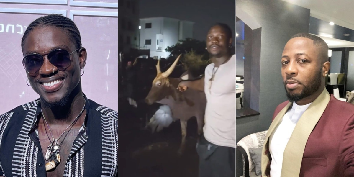 VeryDarkMan gifts Tunde Ednut a cow ahead of his birthday