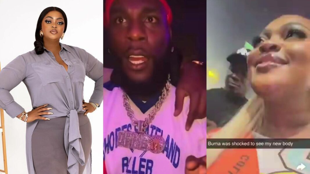 Eniola Badmus Burna Boy's reaction new body