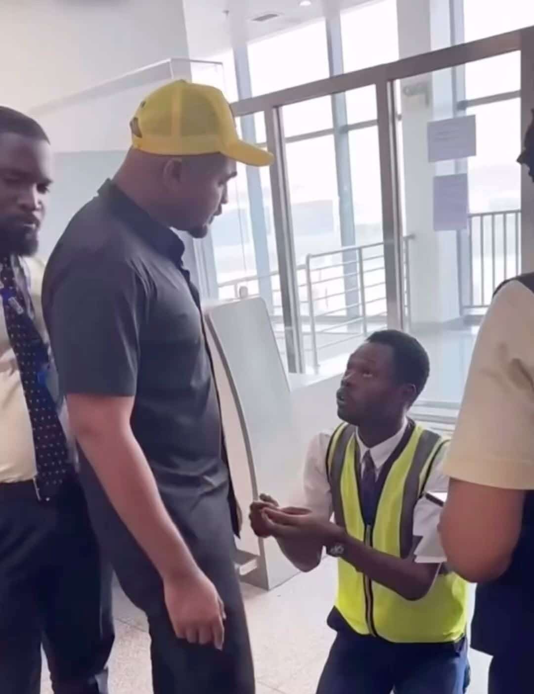 Drama as man catches airport staff attempting to transport drugs in his luggage