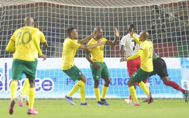 South Africa keep AFCON hopes alive after thumping Namibia 4-0