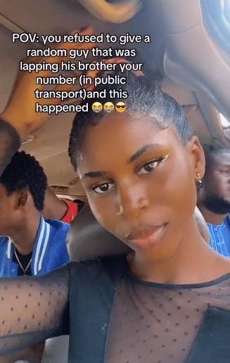 Drama as man attacks lady for refusing to give him her phone number inside vehicle