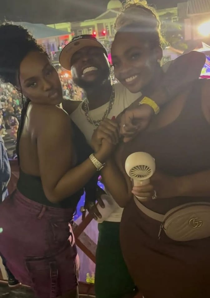 Hours after Davido and wife Chioma shared vacation video with twins, couple turn up with other family members at the Adelekes’ new year party