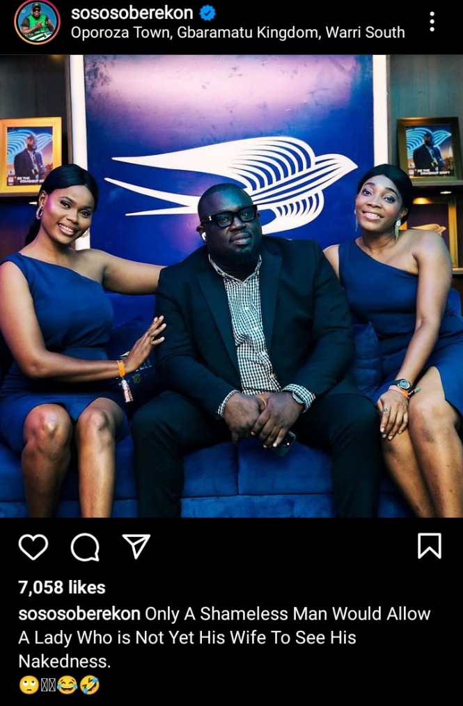 Soso Soberekon wife man nakedness