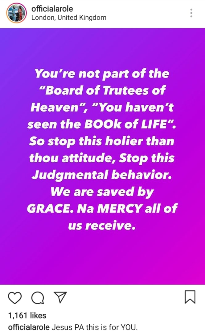 Woli Arole addresses personal assistants of Jesus