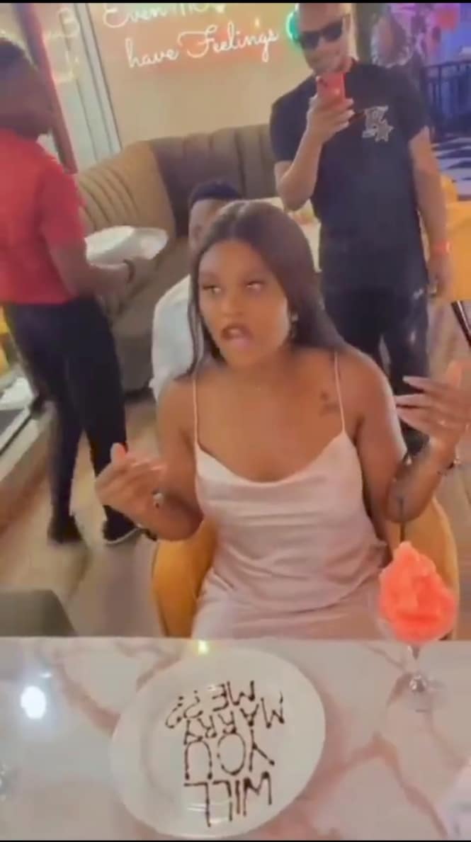 Lady shocked by her marriage proposal