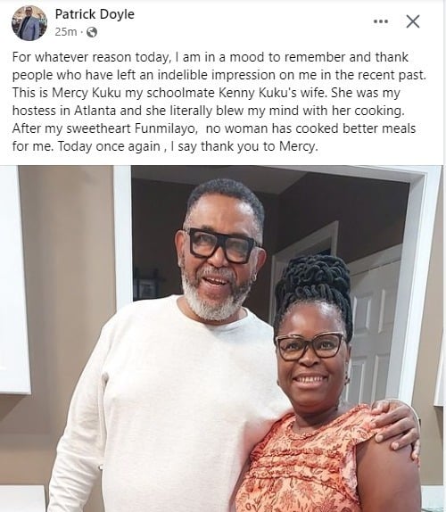 Patrick Doyle Funmilayo meals