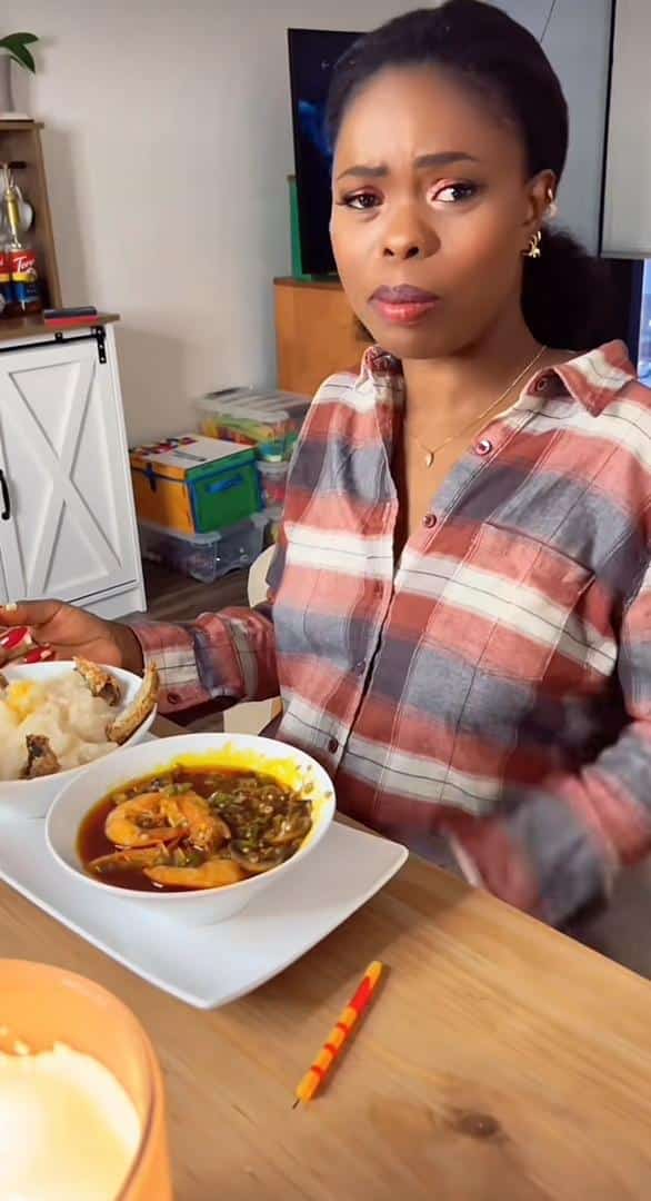 Nigerian woman in tears as oyinbo husband makes okra soup with sugar