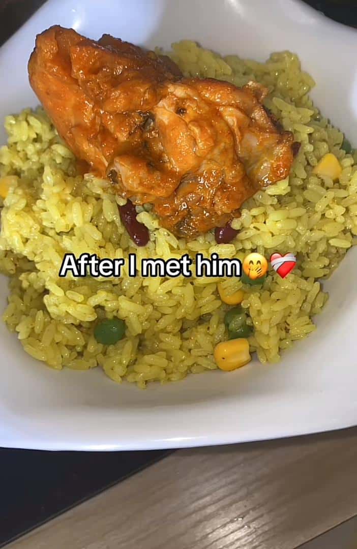 Lady shares improvement in her food after meeting boyfriend