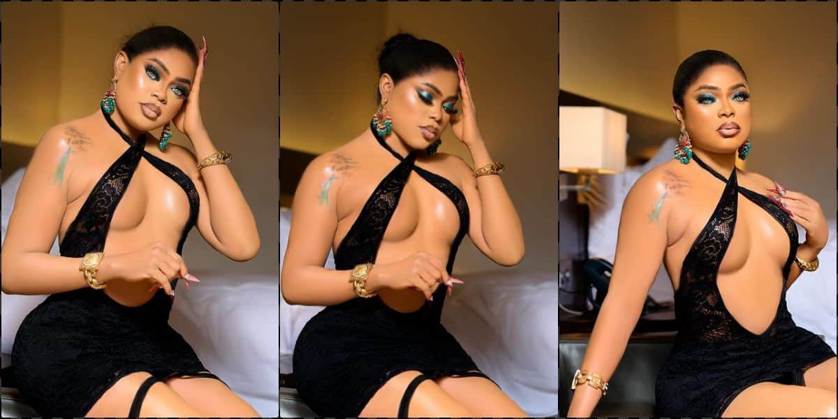 Bobrisky puts his newly acquired breasts on display