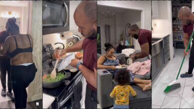 Outrage as man takes extra care of wife during postpartum recovery