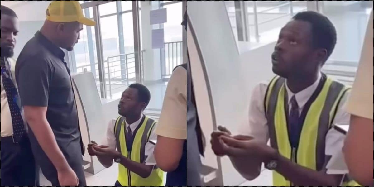 Drama as man catches airport staff attempting to transport drugs in his luggage