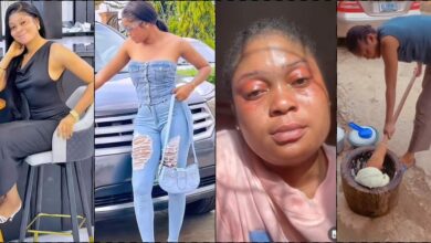 Lady in tears as she shares transformation after meeting boyfriend
