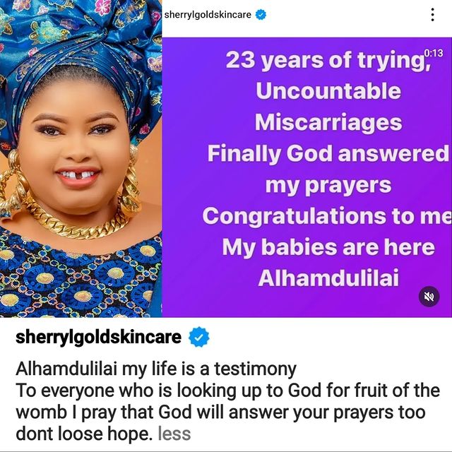 "Don't lose hope" - Sherryl Gold urges as she welcomes twins after 23 years