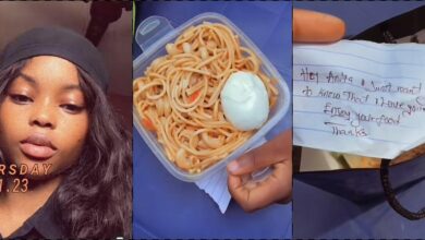 "Stingy man" - Lady ridicules toaster who made her food after begging for money