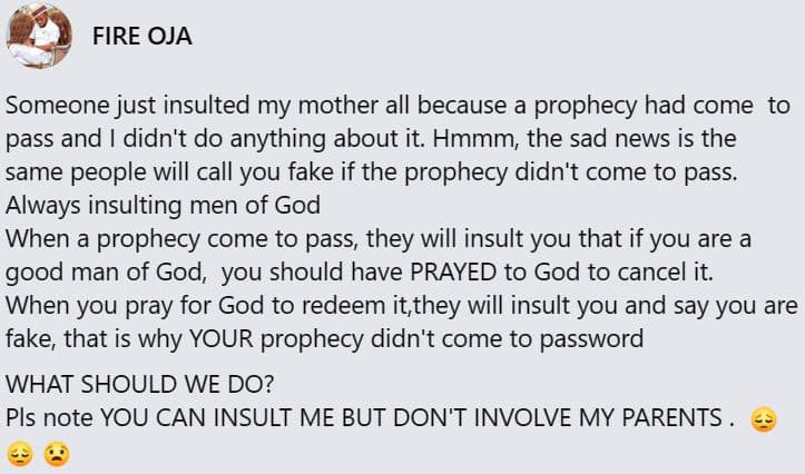 Don't insult my parents - Pastor fumes after failed Ghana-Egypt match prophecy