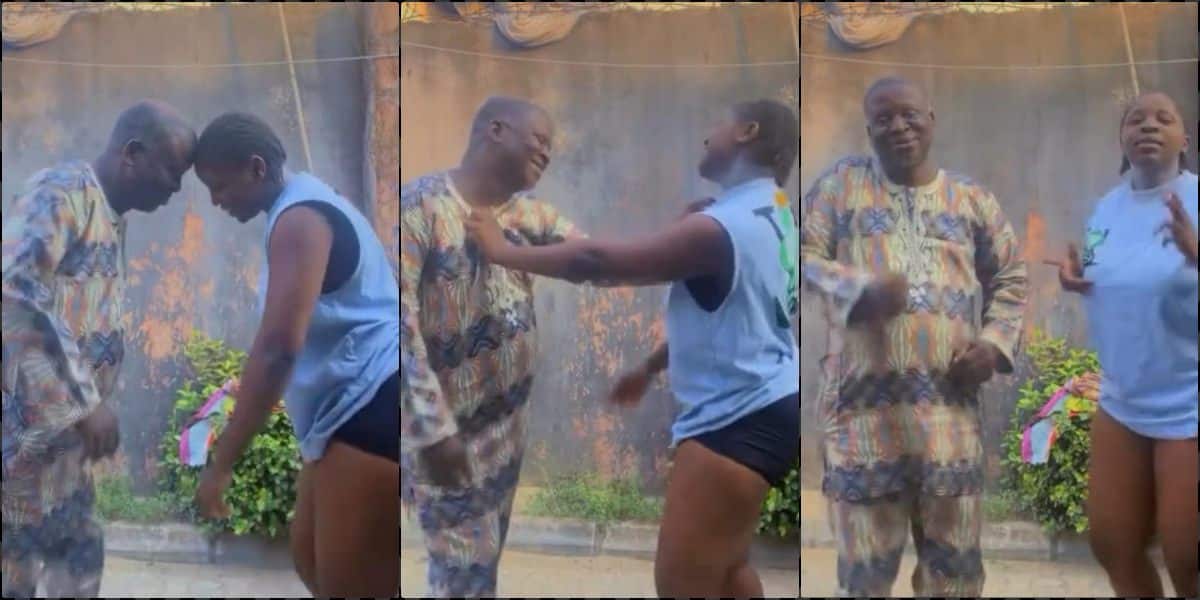 "Even my papa no gree for me" - Lady says in adorable dance video with father