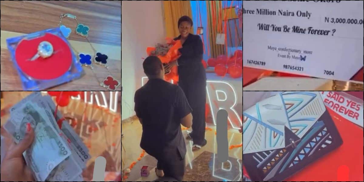 Man proposes to lady with N3M cheque and others, she responds