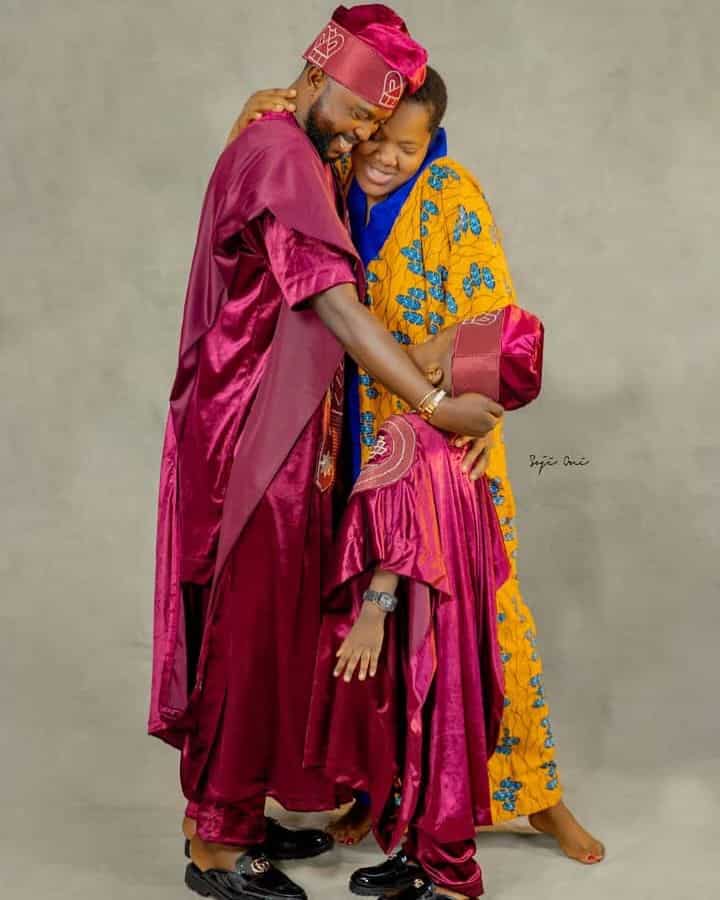 Toyin Abraham with her husband and son on his birthday