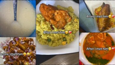Lady shares improvement in her food after meeting boyfriend