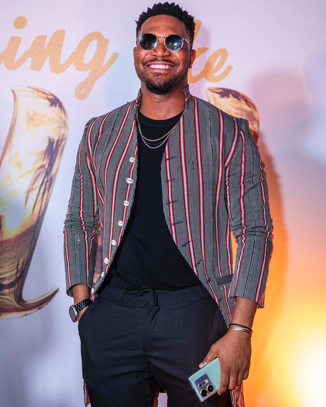 AFCON: Kunle Remi share schat with South African colleague, Zolisa Xaluva